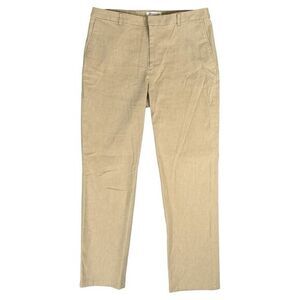 Tomorrowland High Rise Tapered Trousers Size 6 40 IT Tan Ankle Crop Linen Cotton